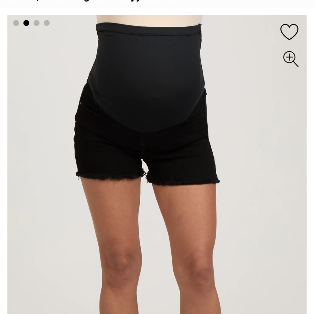 Maternity Women's Black Denim Shorts